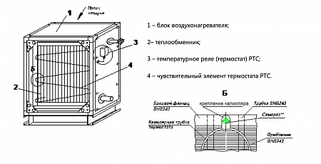 Капиллярный термостат защиты от замерзания РТС30-3М-FH фото в Инженерном центре РУБИКОН
